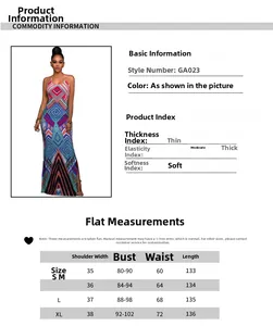 Größentabelle für rückenfreies Kleid mit Schnürung, Maße von S bis XL im Detail