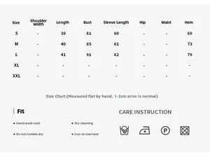 Size chart for women's crop top showing detailed measurements in cm for S, M, and L sizes