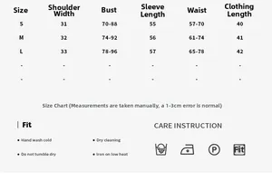 Detaillierte Größentabelle für langärmliges Slim-Fit-Crop-Top mit Maßen für Brust und Schulter