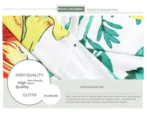 Detailaufnahme von Blumenprint-Stoff mit atmungsaktiver und knitterfreier Materialstruktur