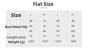 Detailed size chart for slimming bodycon dress with bust waist and hip measurements