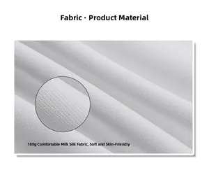 Detail view of premium 180g milk silk fabric with a soft skin-friendly texture