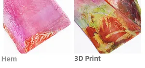 Detailansicht der Mesh-Leggings mit 3D-Digitaldruck und präziser Naht am Hosenbeinende