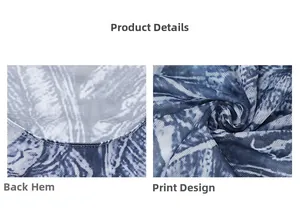 Detail view of the mesh dress featuring professional back binding and floral digital print