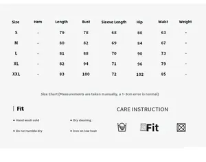 Detailed size chart for mesh printed bodycon dress from S to XXL with washing instructions