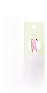 Detailed views of pink plaid dress with lace straps and digital printing texture