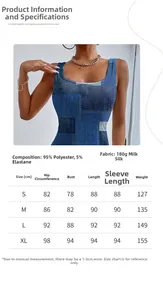 Size guide table for 3D geometric print bodycon dress showing S to XL measurements