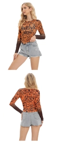 Vista fronte e retro della maglia a rete Horror Night a maniche lunghe e pantaloncini
