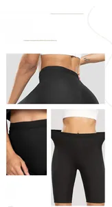 Dettagli dei pantaloncini sauna a vita alta con controllo addominale ed effetto push-up