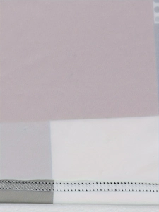 Abito alla moda a vita alta con stampa geometrica e dettagli di cucitura