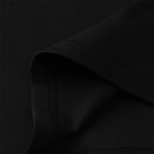 Close-up of double-needle hem stitching and mesh V-neck sequin dress fabric texture