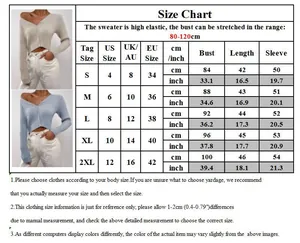 Size chart for knit button cardigan showing US, UK, EU measurements and high stretch data