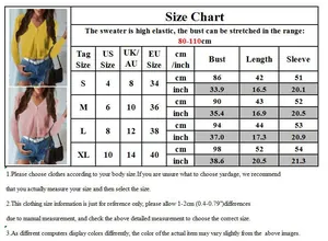 Tableau des tailles détaillé pour gilet en maille avec mesures et info d'élasticité