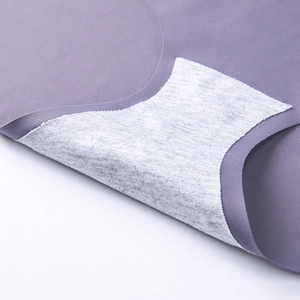 Macro view of seamless lavender underwear with grey silver ion antibacterial crotch lining