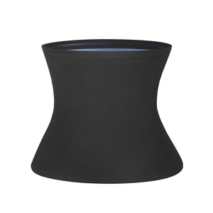 Waist trainer for women with blue heat-trapping lining and high-density elastic fabric
