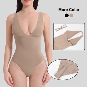 Detail view of the adjustable crotch hook-and-eye closure on high-elasticity bodysuit