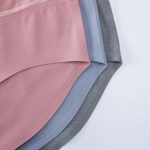 Lace low waist maternity cotton panties with breathable seamless finish in multi-color