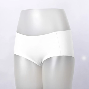 Close-up of white seamless high-elasticity panties on a mannequin with smooth heat-pressed edges
