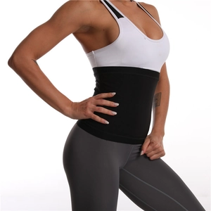 Side view of flexible waist trainer showing shaping effect during workout fitness
