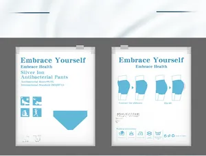 Detailed packaging for 3PC seamless silver ion antibacterial hip lift panties