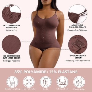 Detail view of seamless bodysuit fabric with 85% Polyamide and 15% Elastane composition