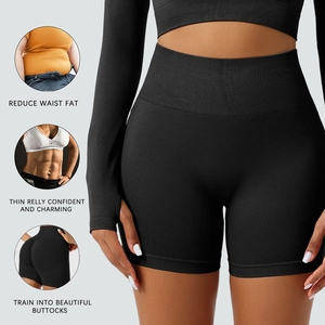 Women high waist seamless compression shaper set with tummy control and butt lifting effect