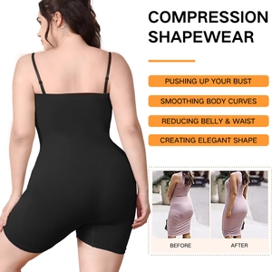 Seamless strapless bodysuit shaper with tummy control and butt lifting features