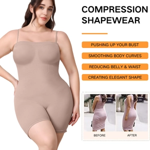 Detail view of compression shapewear showing tummy control and waist slimming features