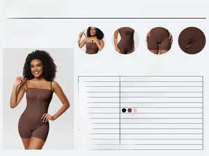 Details des trägerlosen nahtlosen Shapewear-Bodys mit Bauch-Weg-Effekt und Stütze