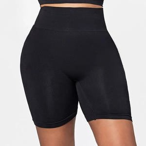 Detailed close-up of high-waisted slimming panties featuring a tummy control ribbed waistband