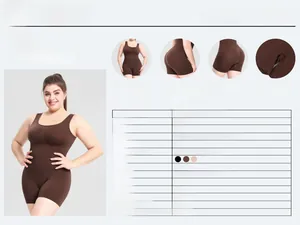 Detailansicht der nahtlosen braunen Shapewear mit Bauchkontrolle und Kompressionsgewebe