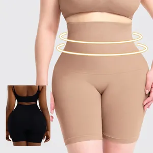 Gaine amincissante taille haute sans couture pour contrôle du ventre beige et noir