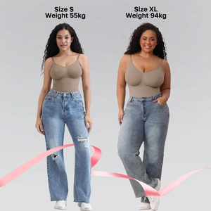 Seamless grey-brown slimming bodysuit for women with high elasticity from size S up to XL