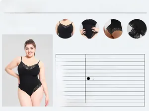 Spitzen-Shapewear-Detail mit 85 % Nylon-Stoff und festen Bauchkontroll-Funktionen