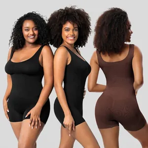 Women Seamless Shapewear Bodysuit Tummy Control Butt Lifter Body Shaper Mid Thigh One Piece Jumpsuit Tank Top For Women