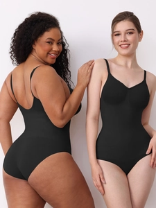 Slimming black bodysuits for women with high elasticity and seamless design for body shaping