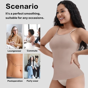 Shapewear camisole showing versatile use cases from home to office and parties