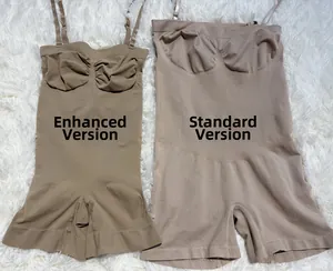 Comparison between high density and regular seamless bodysuit with adjustable straps