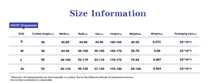 Detailed size chart for seamless shapewear bodysuit with measurements in S, M, L, XL