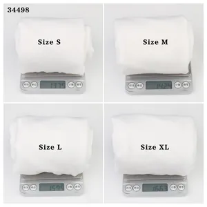 Detailed weight comparison chart for seamless tummy control vest in sizes S to XL