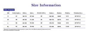 Detailed size chart for short sleeve shapewear including length, bust, and waist measurements