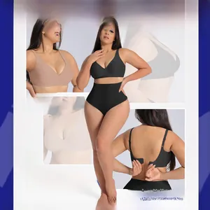 Detail showing adjustable straps and seamless fabric of the plus size black lingerie set