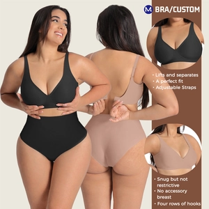 Women Plus Size Seamless Wireless Bra And Panty Set Jelly Gel Support Push Up Breathable Lingerie Set Top And Bottom