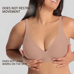 Seamless nude bralette with wireless support and wide straps for ultimate daily comfort