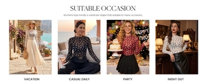 Collage di top a maniche lunghe in mesh a pois per vacanze e feste eleganti
