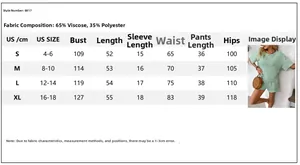 Maattabel voor dames gebreide gestreepte set met afmetingen van maat S tot XL