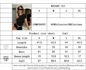 Tableau des tailles détaillé en cm pour t-shirt femme incluant longueur, buste et épaules