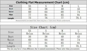 Size chart for off-shoulder party dress with measurements for XS S M L in centimeters