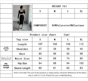 Detailed size chart for black and white bodycon dress with S to XL measurements
