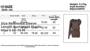 Size chart in cm for a chic off-shoulder puff sleeve A-line summer party dress